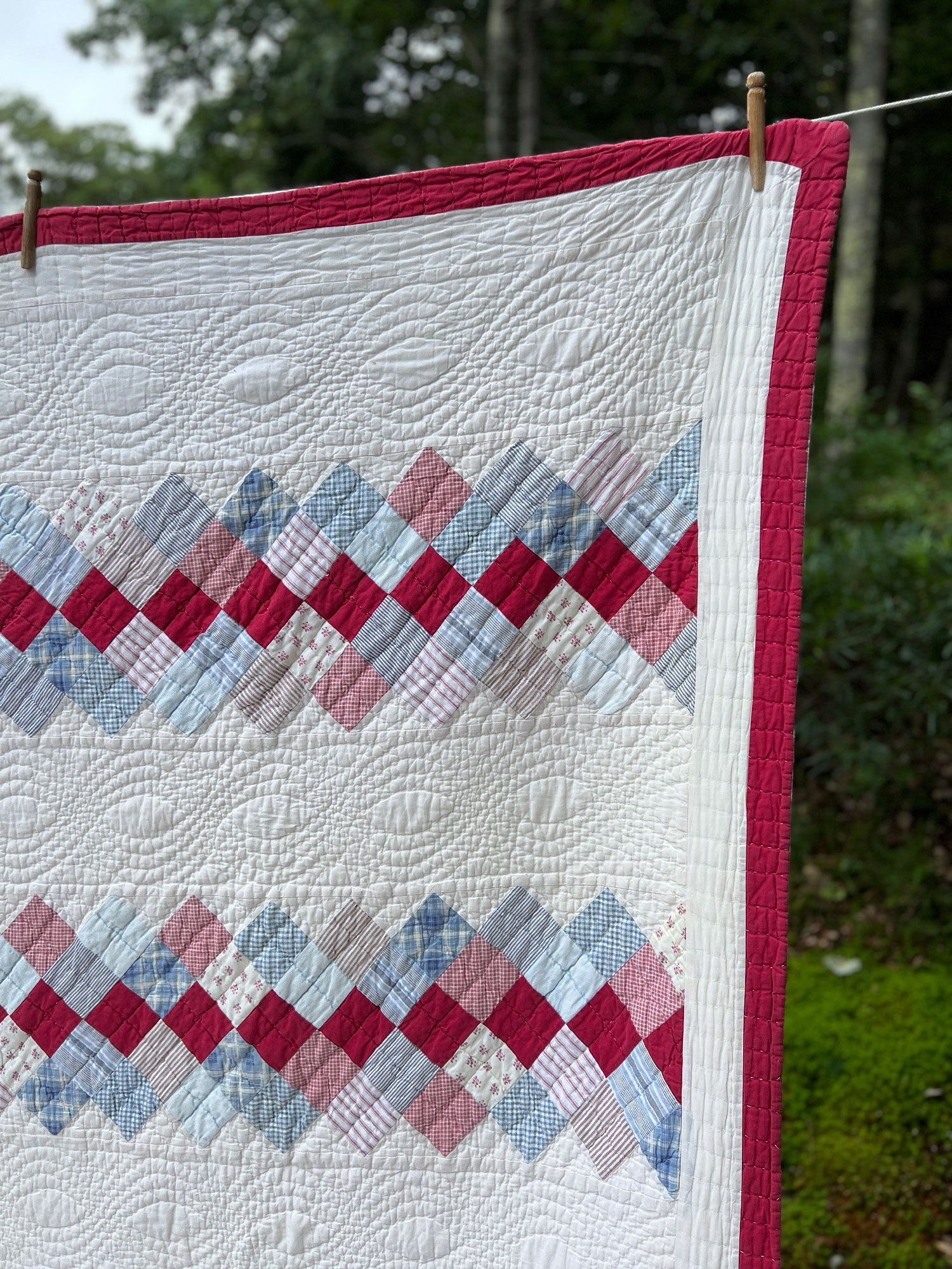 Striped Patchwork Commercial Quilt (Queen Sized!)