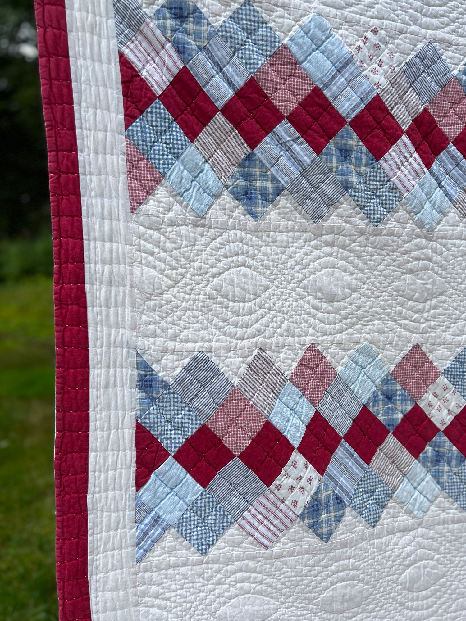 Striped Patchwork Commercial Quilt (Queen Sized!)