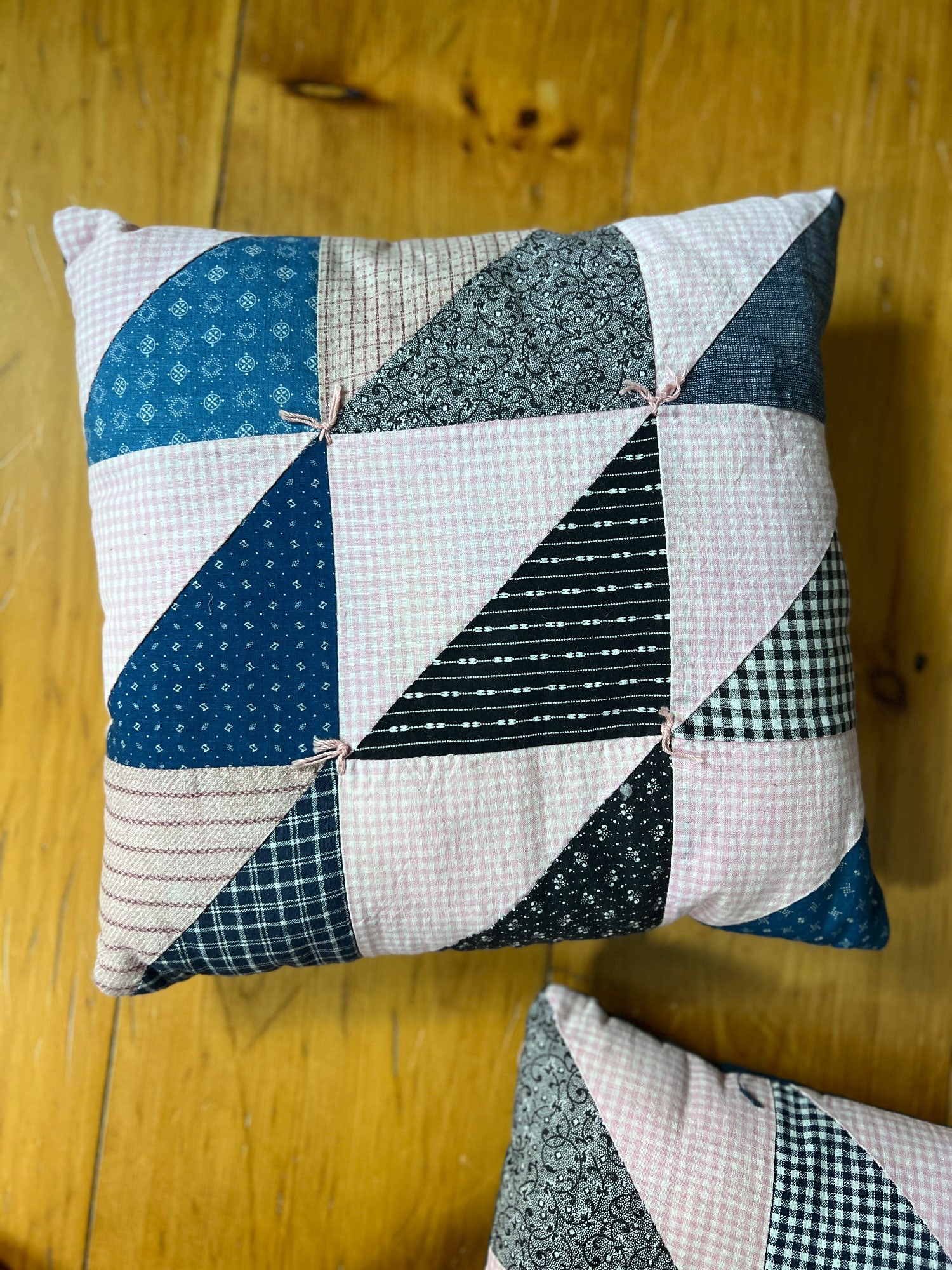 Half Square Triangle Pillow Set (2)
