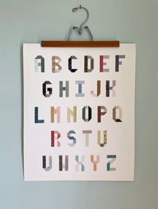 Quilted Alphabet Print